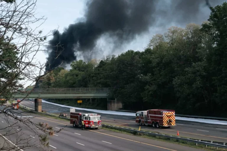 Driver killed after tanker crash causes fuel spill on New Jersey highway