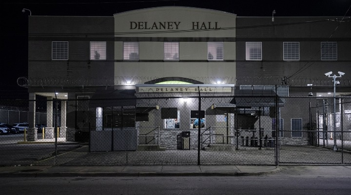 Hunger Strike at Detention Center Escalating! What’s Happening Now? Delaney Hall building entrance at night