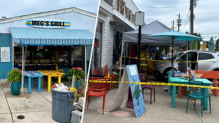 Car plows into Meg’s Grill at Jersey Shore — 1 dead, 7 hurt as driver hits gas instead of brake